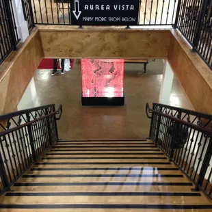 the stairs leading to the second floor