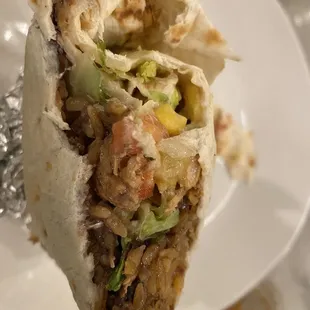 Aurelias Burrito with Chicken.  Meat...?