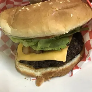 Cooked (well), it's a good size!