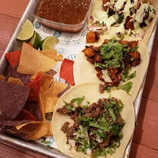 Carne asada, al pastor and shrimp