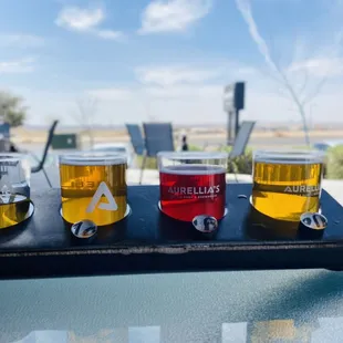 four different types of beer