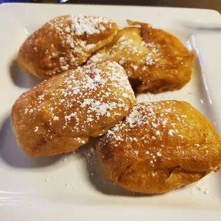 Complementary beignets and these were yummy!