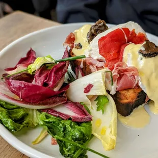 February 19, 2023; Eggs Benedict with prosciutto ($20).