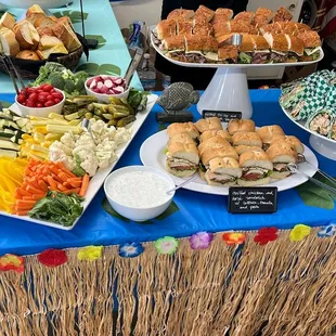 Part of the spread prepared  and served by Aurora Catering, Castro Valley