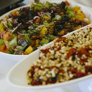 Salad made with heirloom tomatoes
