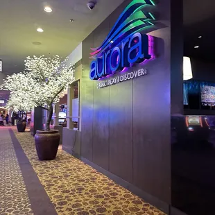 the entrance to the hotel