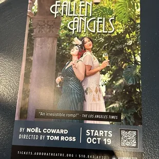 Fallen Angels By Noël Coward | Directed by Tom Ross {11/9/2024}