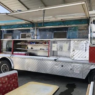 The truck and eating area
