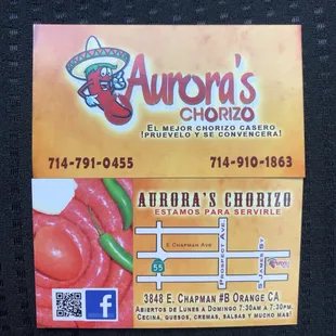 The Best Chorizo in Town.  its Now in Orange on Chapman Ave. and James st.