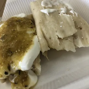 Weekends only or by order we offer delicious corn tamales or the traditional rajas, chicken or pork!