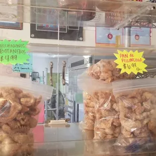 They sell chicharrónes here! I&apos;m pretty sure the one of the right is not Pan De Pilloncillo though. 6/24/2021