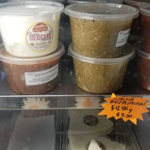 Red and green salsa made in-house! 6/24/2021