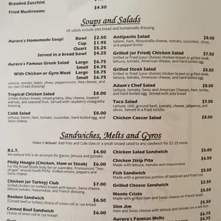 Menu- carry out