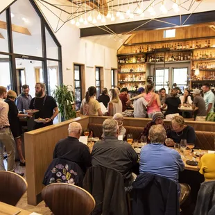 a crowded dining area