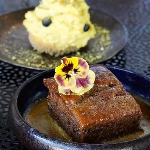 Toffee Pudding and Ghevar