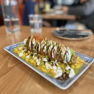 Mr Potato (spiral potato chaat)