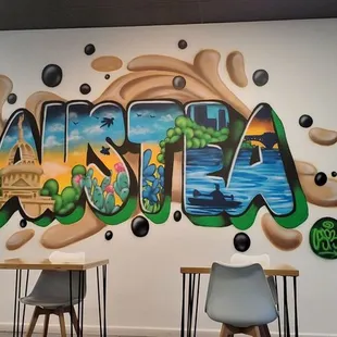 Mural on the wall