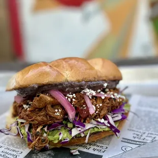 Classic Torta with Chicken Tinga (Braised Chicken)