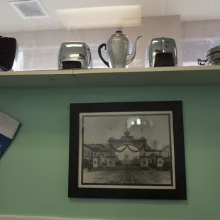 teapots and teapots on a shelf