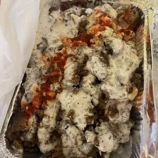 31. Meat over Fries with gyro meat