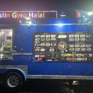 Food truck menu