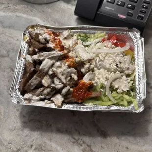 Chicken and lamb platter