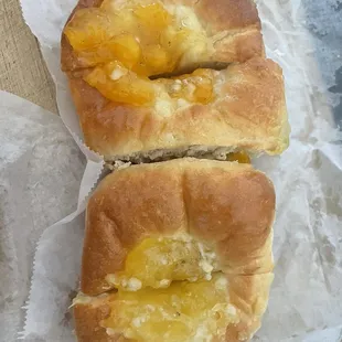 Peach Fruit Kolaches (peach and pineapple)