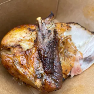 They sell their chicken by the 1/4 even