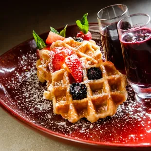 food, waffles