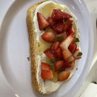 Strawberry ricotta toast