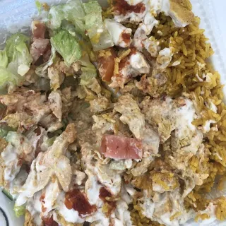 Chicken Shawarma over Rice Plate