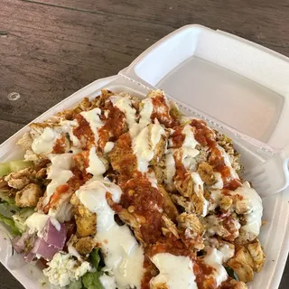 Combo Kebab over Rice Plate