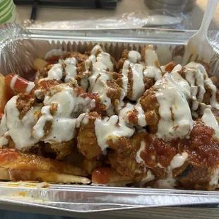Habibi Fries on Chicken