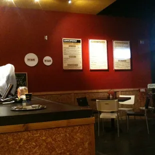 the interior of the restaurant