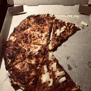 Burnt pizza