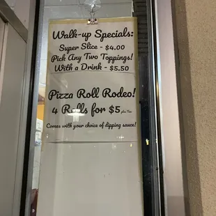 They have specials.