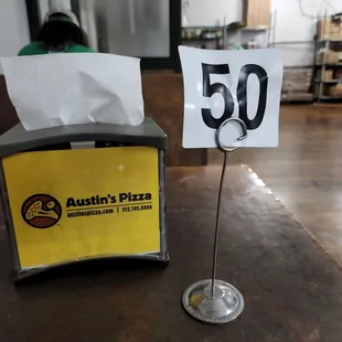 a napkin dispenser