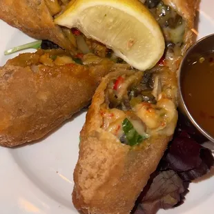 Crawfish spring rolls