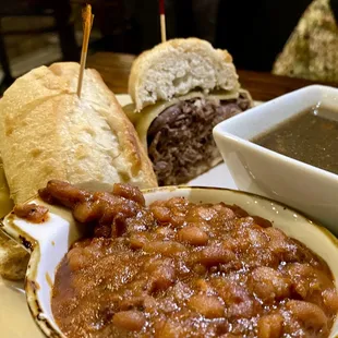 Prime Rib Dip with Smokin' Beans