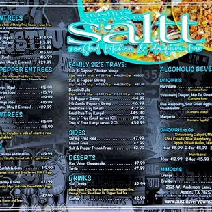 Austin&apos;s Very Own Saltt -Menu