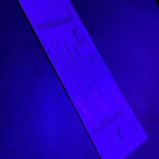 a purple ticket