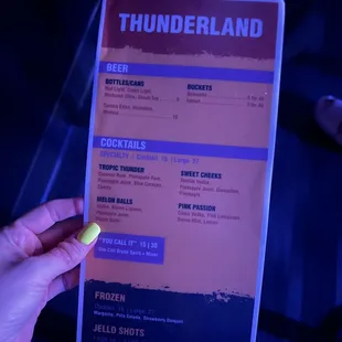 the menu. i got tropic thunder. very good