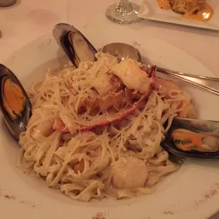 Seafood portafino without veggies.