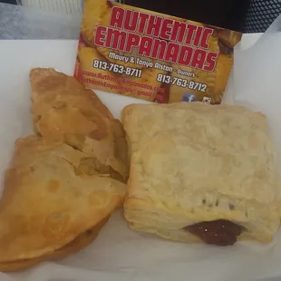 two pastries in a basket