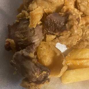 More gizzards-chewy and tough!