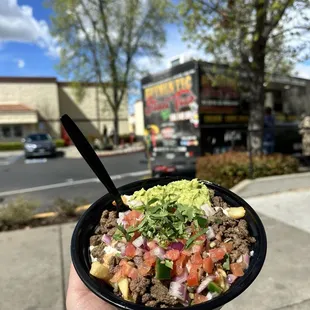 Loaded fries with steak