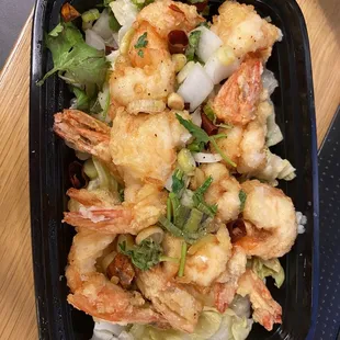 shrimp and vegetables in a bowl