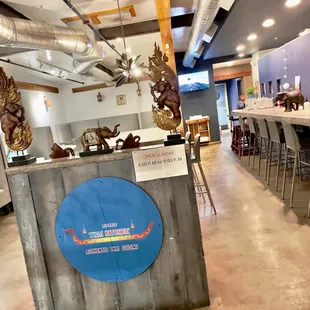 the interior of the restaurant