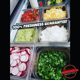 Fresh ingredients guaranteed!