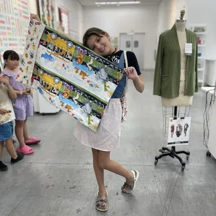 Show me Milford pillowcase and her skirt and her backpack she made